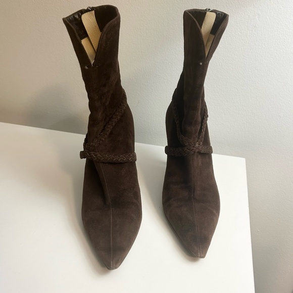 Authentic Jimmy Choo Chocolate Suede Boots - Picture 6 of 12